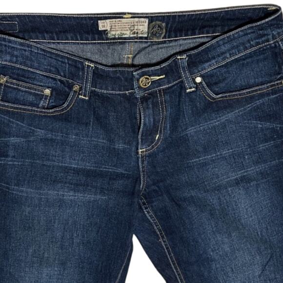 American Rag Cie Low Rise Straight Cut Dark Wash Jeans size 9R 28.5” Inseam - Picture 6 of 8